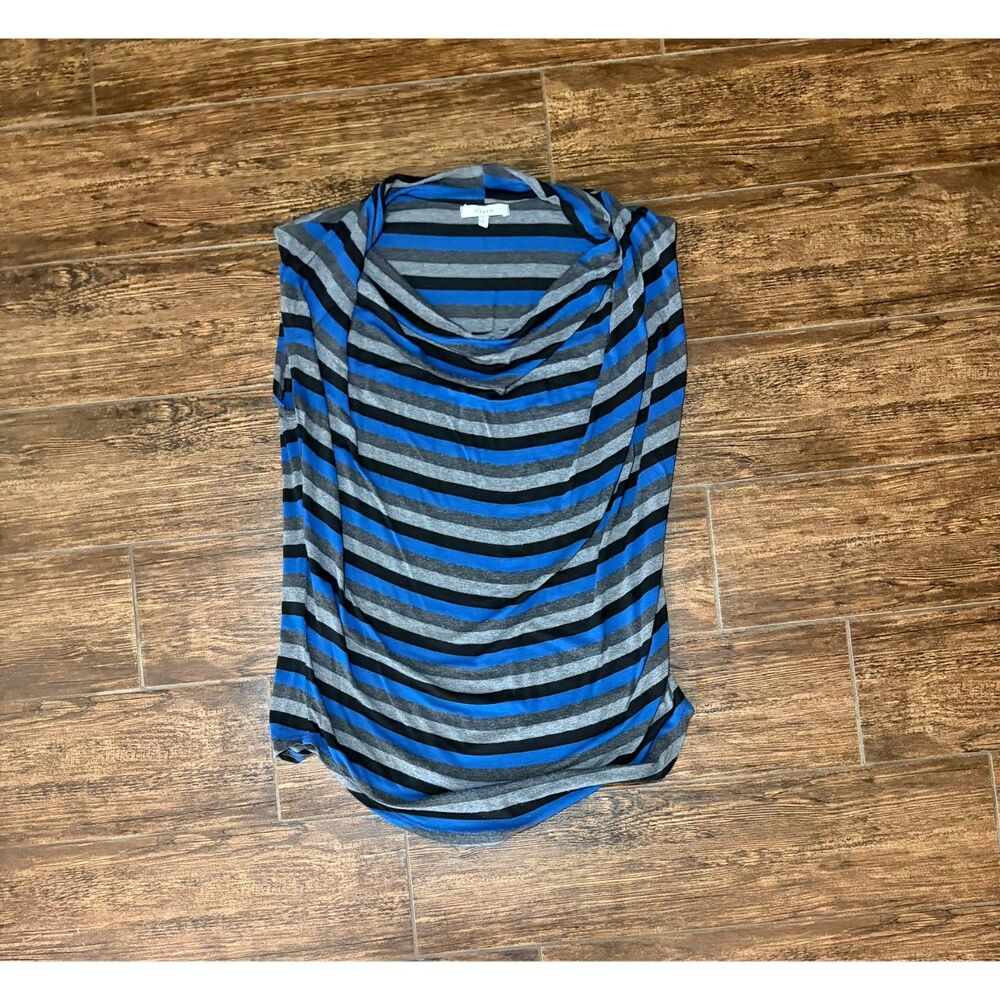 Cielo Striped Cowl Neck Top - L